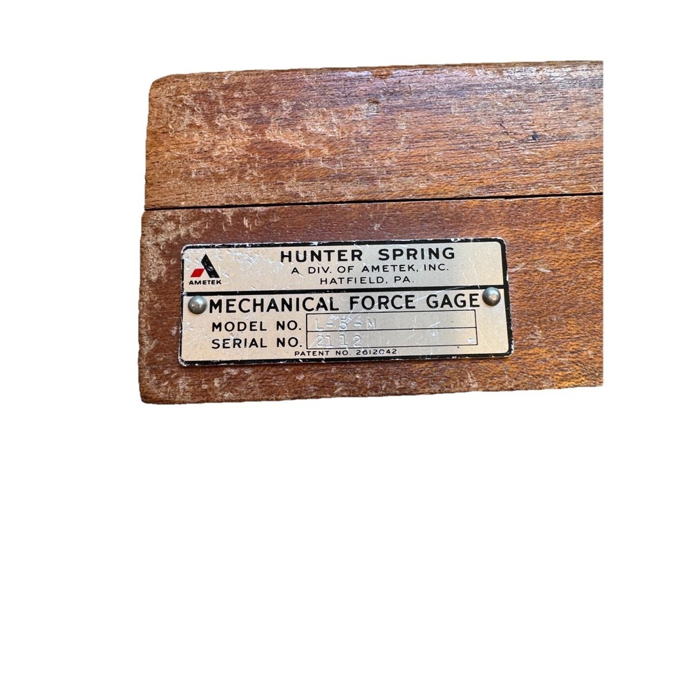 Vintage Ametek L-30 Hunter Spring Accu-Force Mechanical Force‎ Gage Tester works - Picture 4 of 9